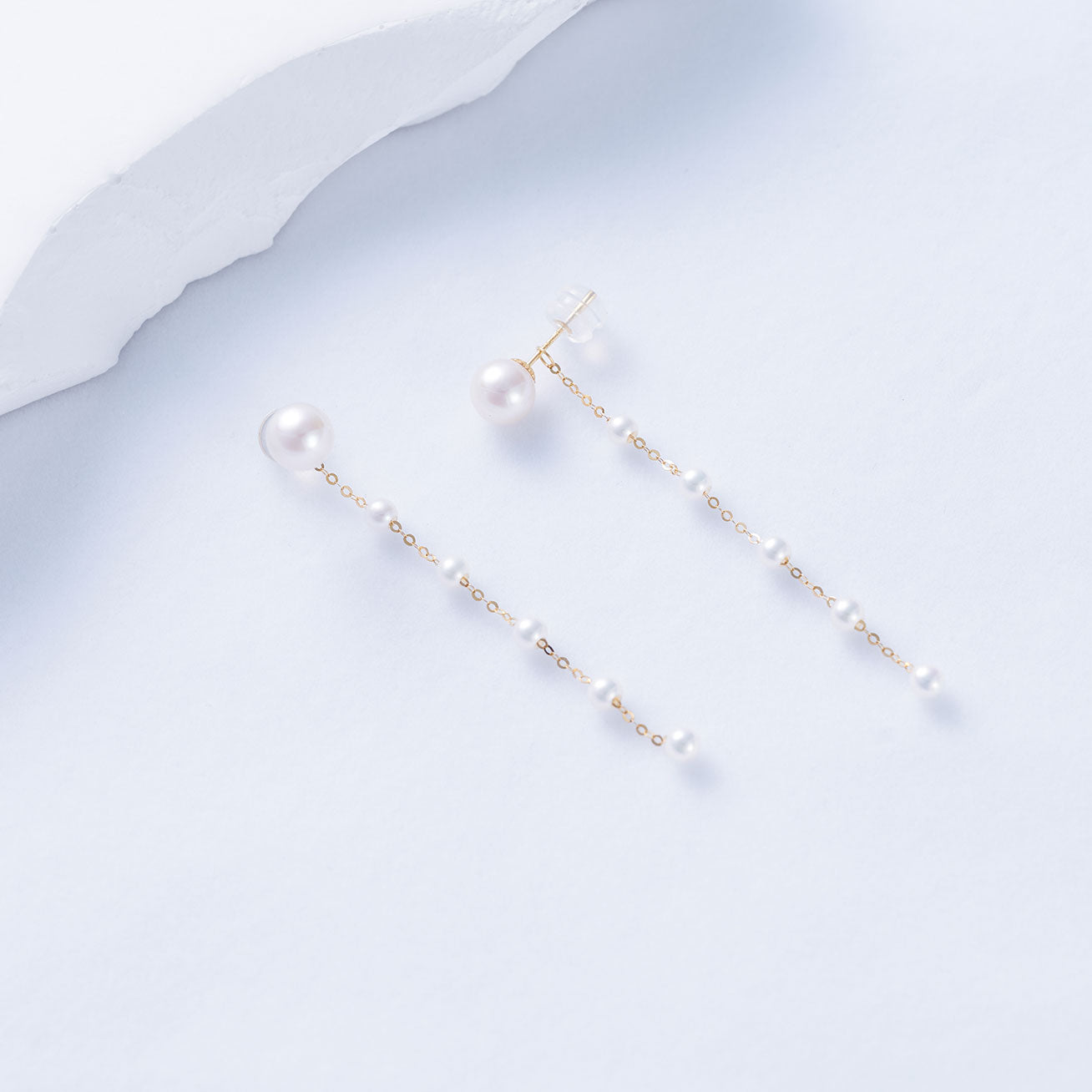 18K Gold Freshwater Pearl Earrings for Women - Elegant Dangle Pearl Jewelry Gift for Wedding, Anniversary & Special Occasions