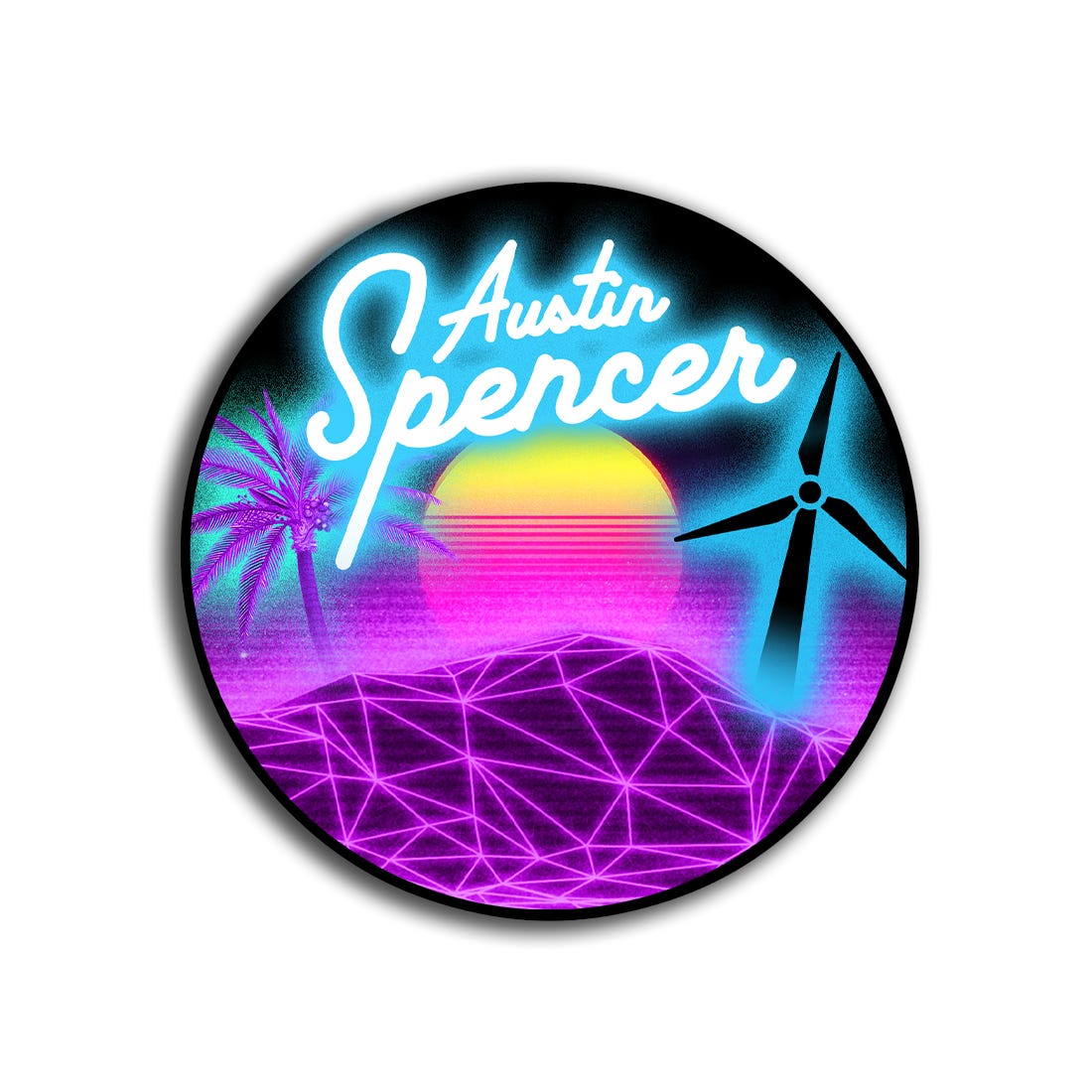 Austin Spencer Signature Sticker - Premium Vinyl Decal for Laptops, Cars & Water Bottles - Perfect for Personalization & Gifts