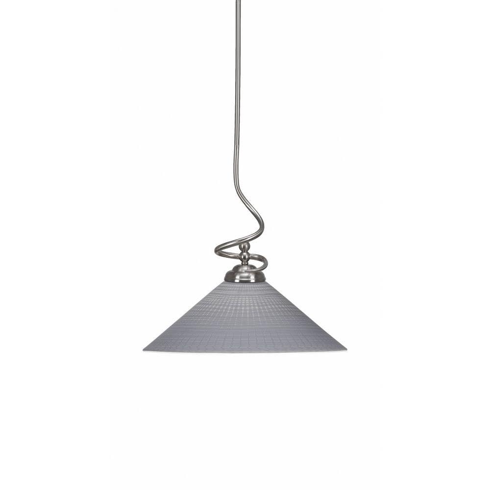 Toltec Lighting Capri 1-Light Brushed Nickel Pendant Light Fixture - Modern Ceiling Light for Kitchen Island, Dining Room & Bedroom (900-BN-4012)