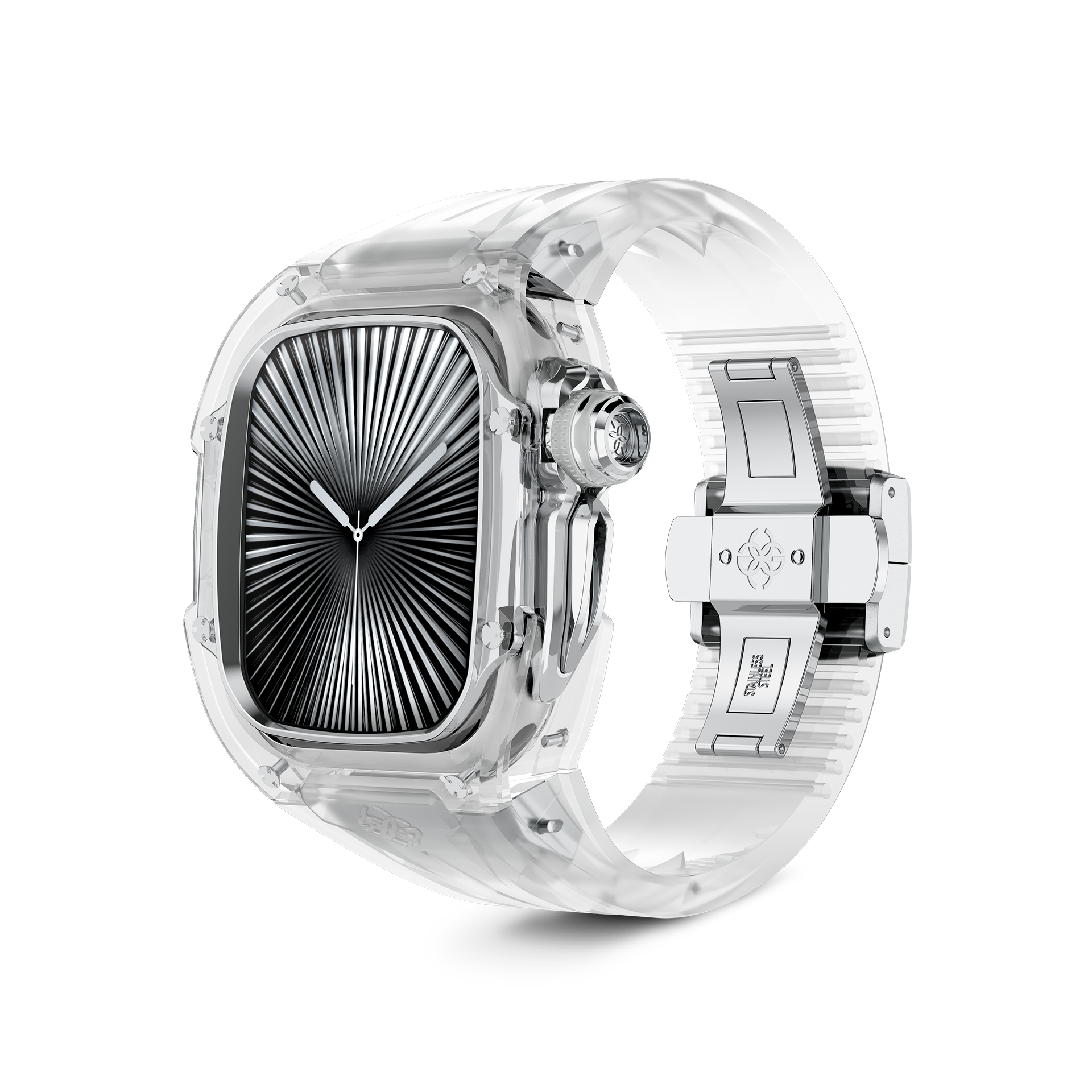 Premium Apple Watch Case - RSTRIII46 Crystal Steel Protective Cover for Workout, Running & Outdoor Activities