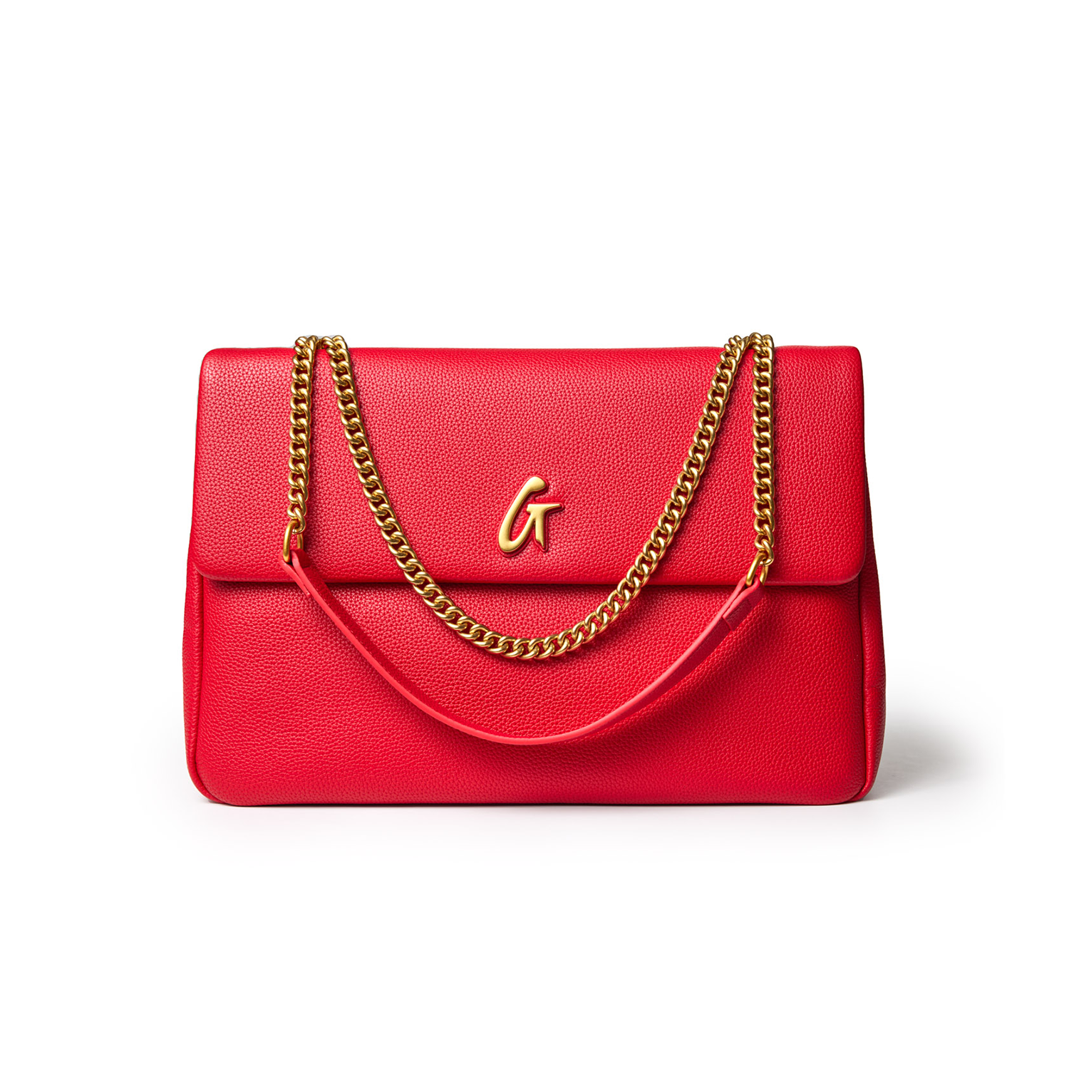 Large Pebble Flap Bag in Red - Stylish Crossbody Purse for Women, Trendy Shoulder Bag for Everyday Use, Work, Travel & Shopping