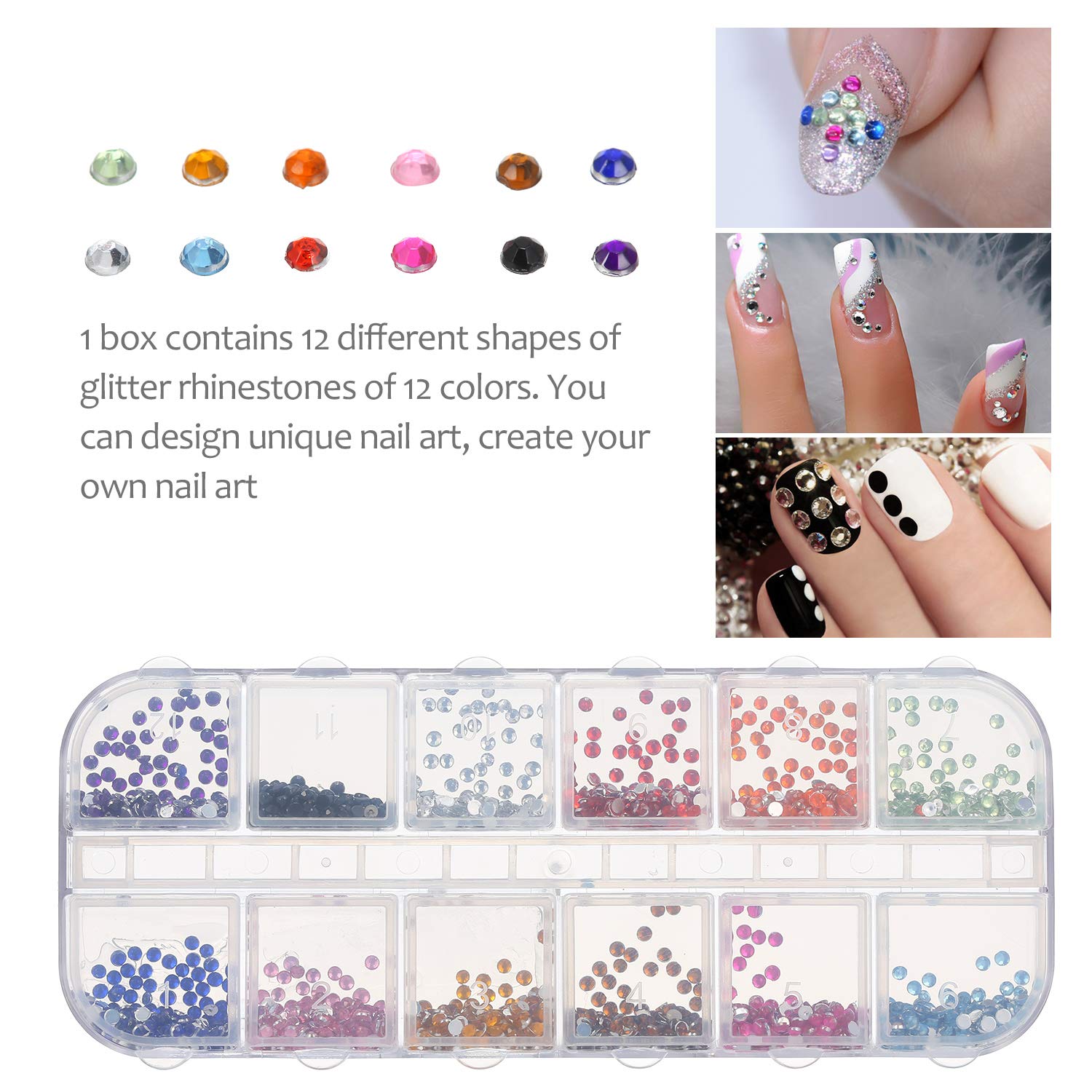 POOWE Professional Nail Art Kit with Dual-End Dotting Pens, Nail Powder Brush, Tweezer & Grip Handle - Perfect for Salon, Home Manicures & DIY Nail Designs (Multicolor)