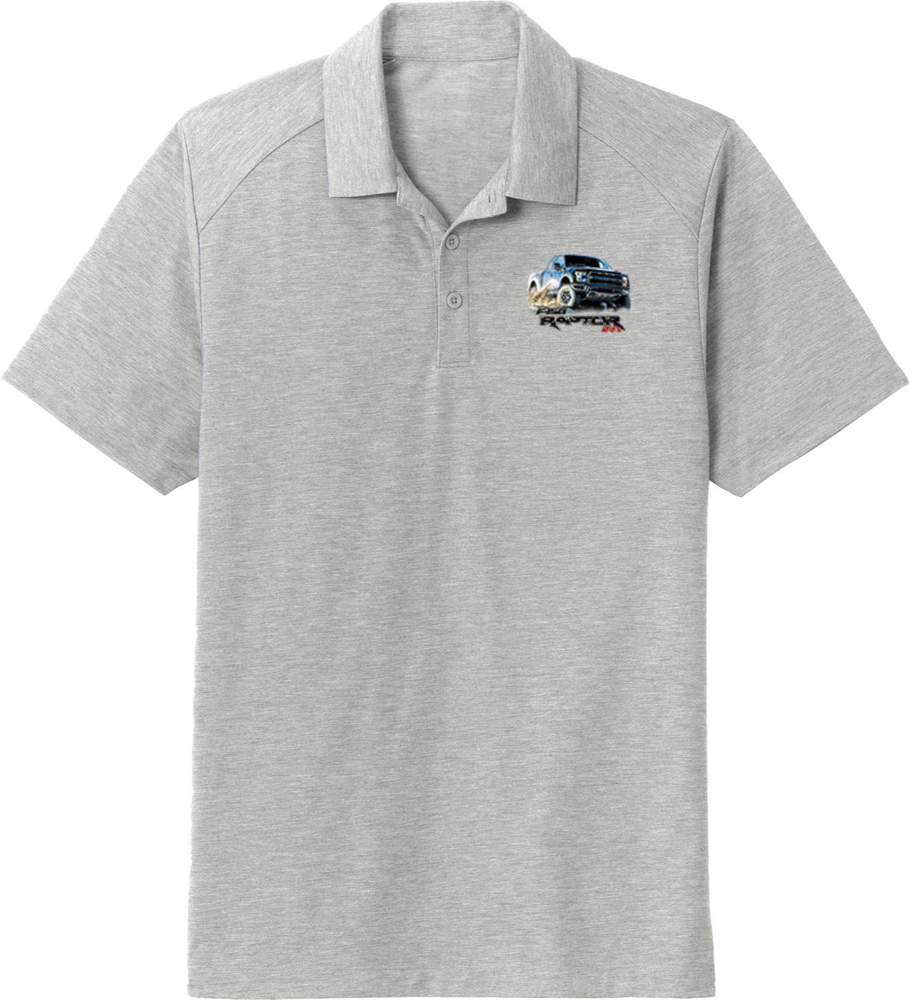 Ford F-150 Raptor Performance Wicking Polo Shirt - Moisture-Wicking Tri-Blend Fabric with Chest Pocket - Perfect for Off-Roading, Work & Outdoor Adventures