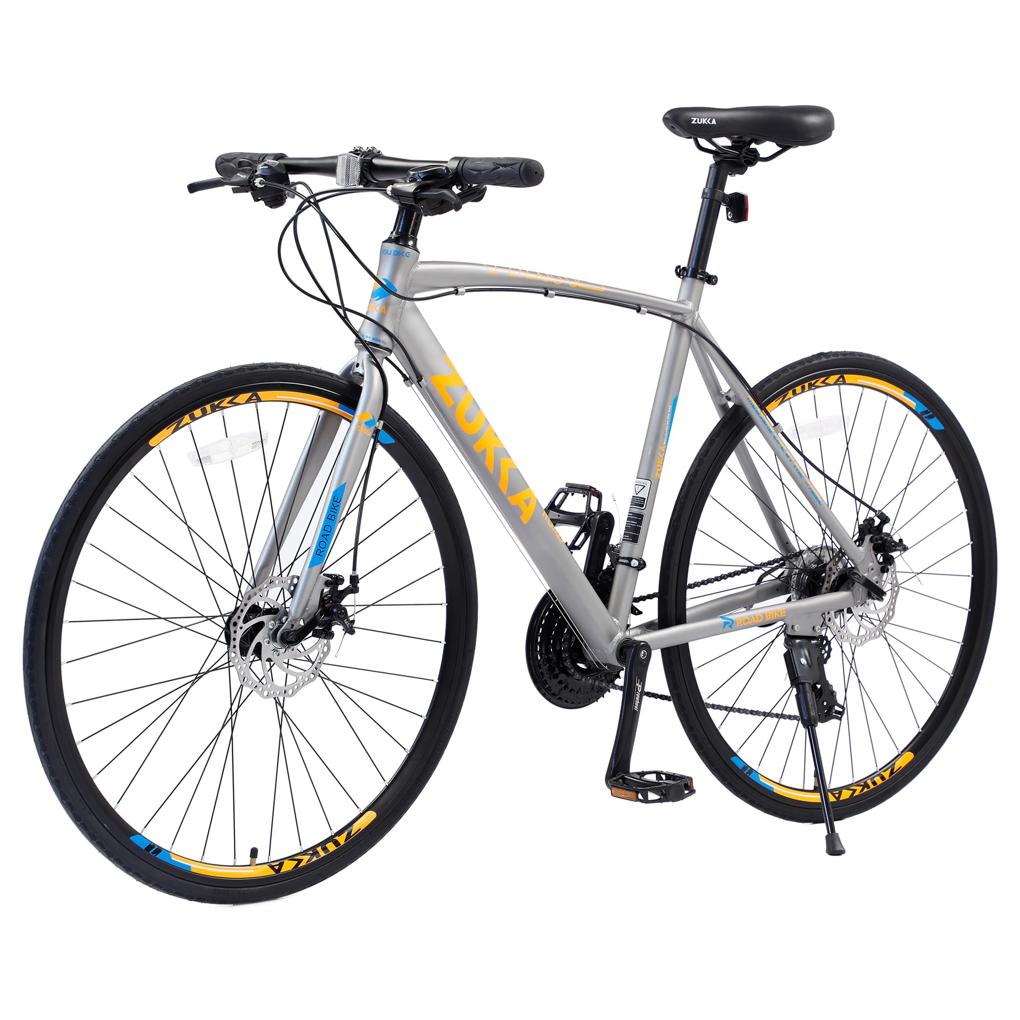 **MEGHNA 700C Road Bike - 24-Speed Hybrid Commuter Bike with Dual Disc Brakes for Men & Women - Perfect for City Commuting, Fitness Riding & Outdoor Adventures**