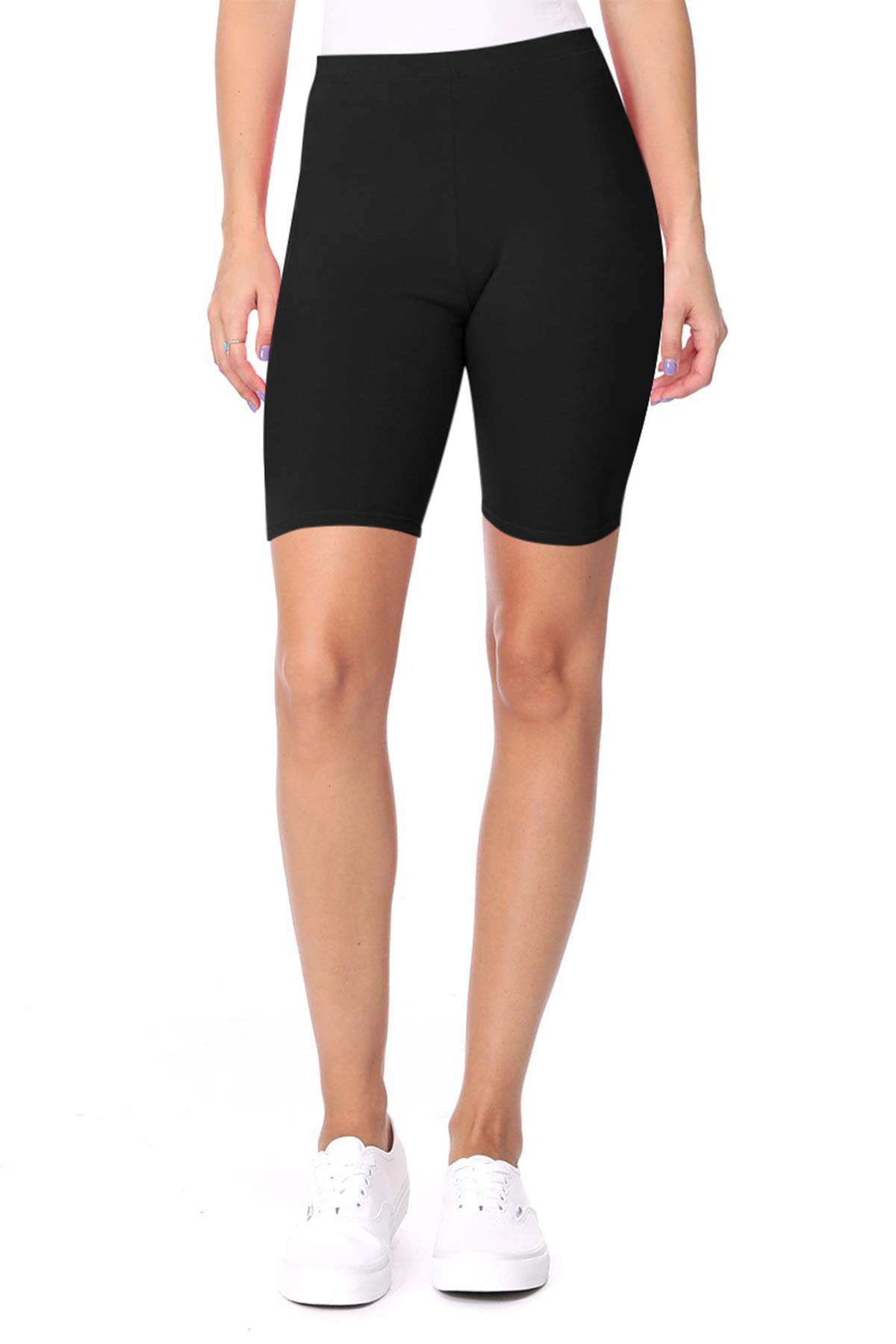 FashionJOA Women's High Waist Yoga Shorts - Seamless Stretchy Workout Biker Shorts for Running, Gym & Lounge - 2 Pack (Black/Black) | Perfect for Yoga, Pilates, Cycling & Everyday Comfort