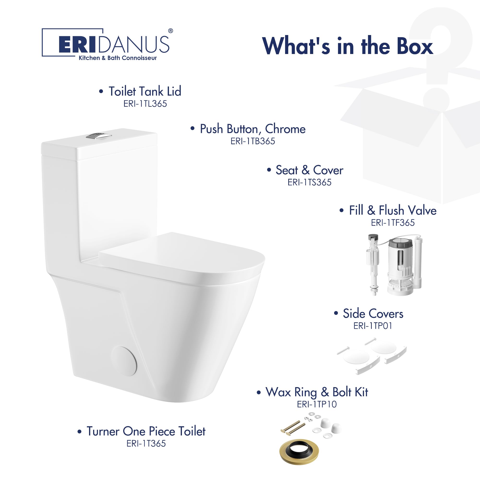 Eridanus One Piece Toilet with Comfort Chair Seat - ADA Compliant 17.3
