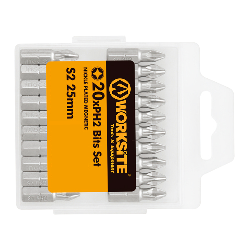 PH2 Screwdriver Bit for WorkSite - High Performance Magnetic Screw Bit for Drills & Screw Guns - Ideal for Construction, Woodworking & DIY Projects