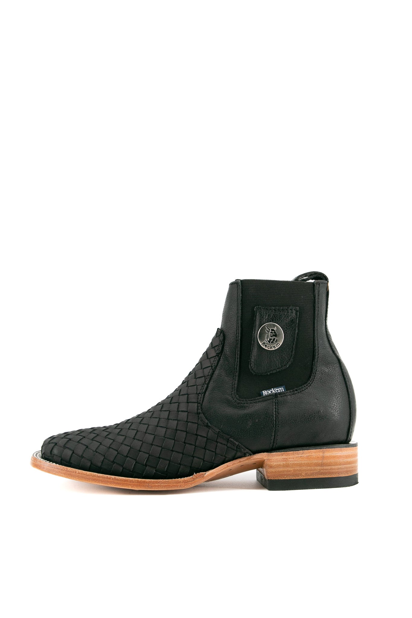 Men's Serbia Woven Square Toe Ankle Boots - Comfortable & Stylish for Casual Wear, Outdoor Hiking & Fall Fashion