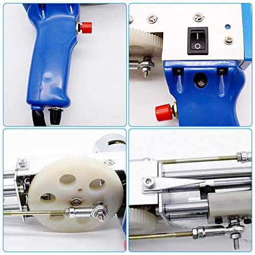 Electric & Manual Loop Pile Tufting Gun - Handheld Carpet Weaving Machine for DIY Rugs, Home Decor & Craft Projects | Cut Pile Rug Making Tool for Beginners & Professionals