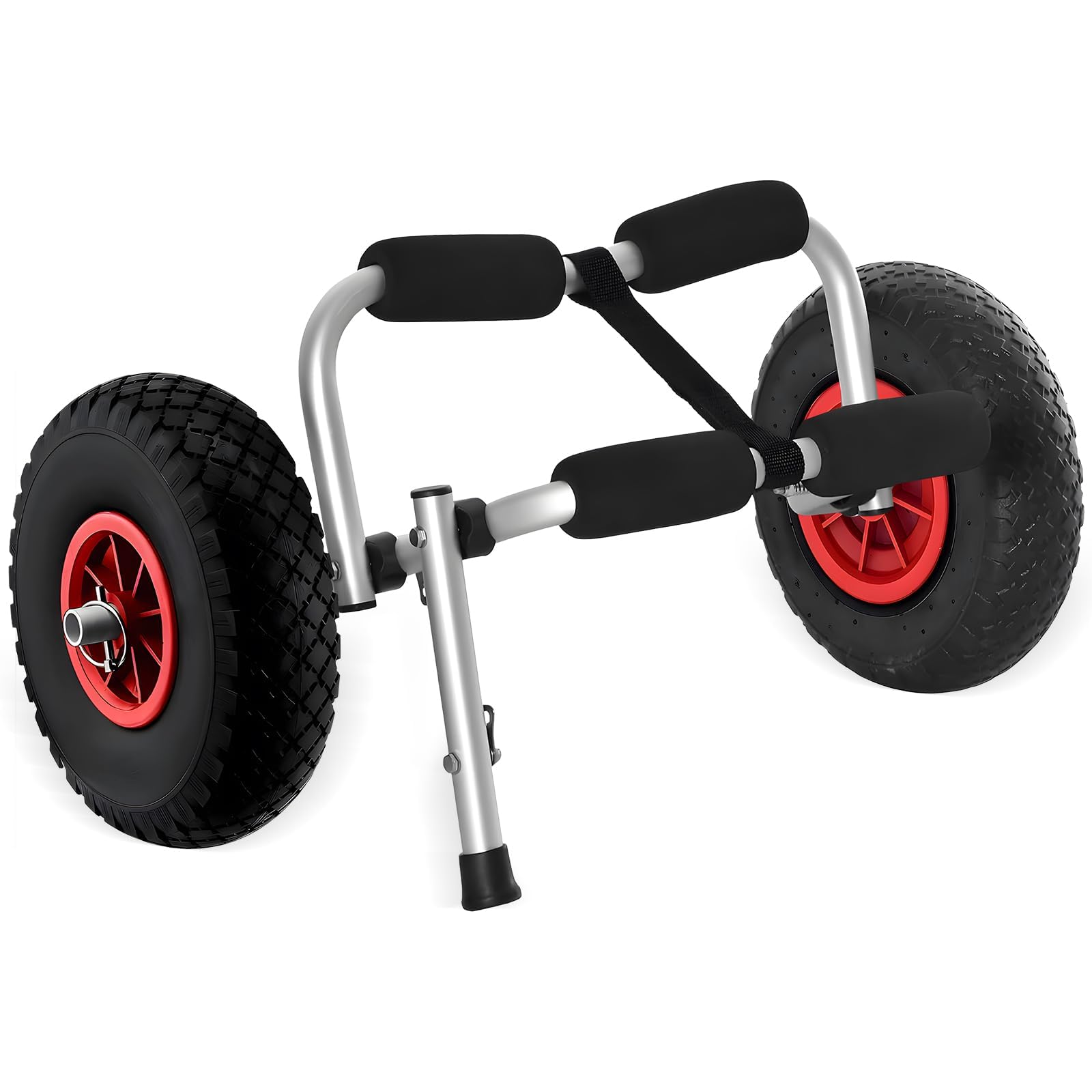 OKSTENCK 250LBS Heavy Duty Kayak Cart - Aluminum Frame Canoe Dolly with Airless Tires for Kayaks, Canoes, Paddleboards, Float Mats & Jon Boats | Portable Watercraft Transport for Lakes, Rivers & Beach Adventures
