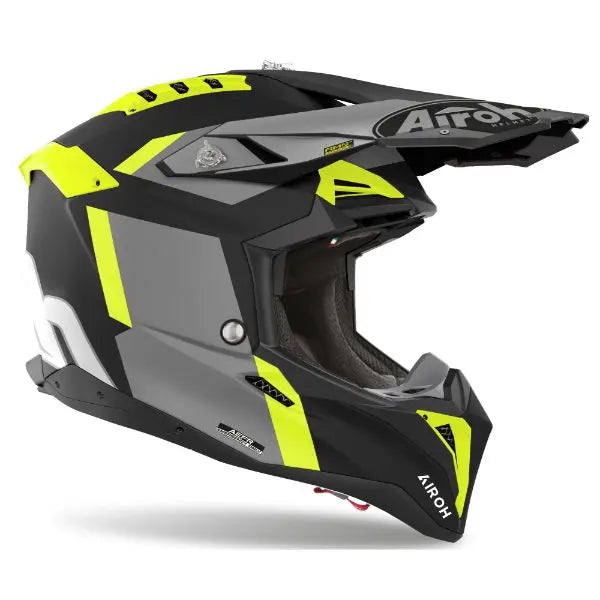 Airoh Aviator 3 Glory Motorcycle Helmet - Matte Yellow - DOT & ECE Certified - Lightweight & Ventilated for Street & Racing - Perfect for Urban Commuting & Track Days