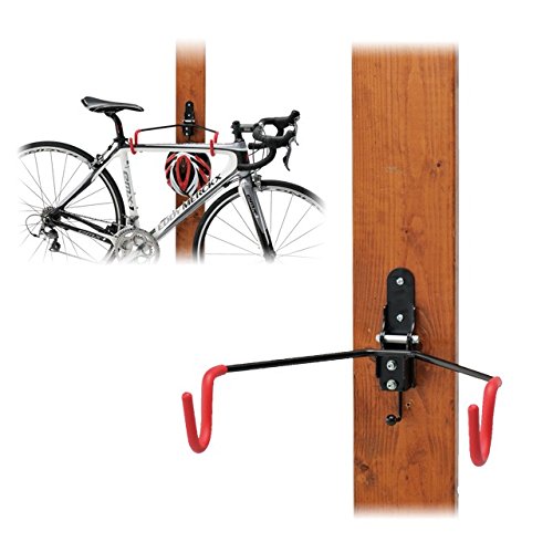Minaura Foldable Bike Hanger - 4 Pack Wall Mount Bike Storage Rack for Garage, Home & Apartment - Space Saving Bicycle Organizer for Indoor Cycling Equipment