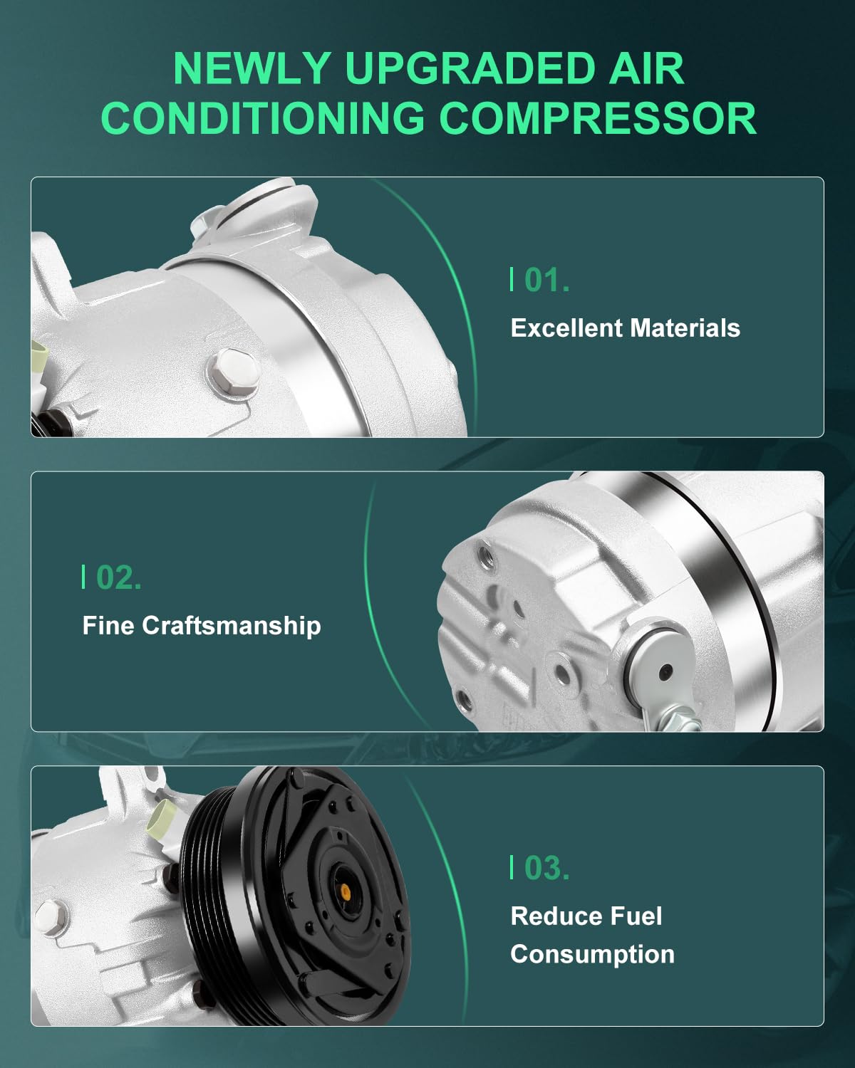SCITOO AC Compressor with Clutch Compatible for 2004-2007 Chevrolet Optra - Replacement for Car Air Conditioning System, Perfect for Summer Cooling & Auto Repair