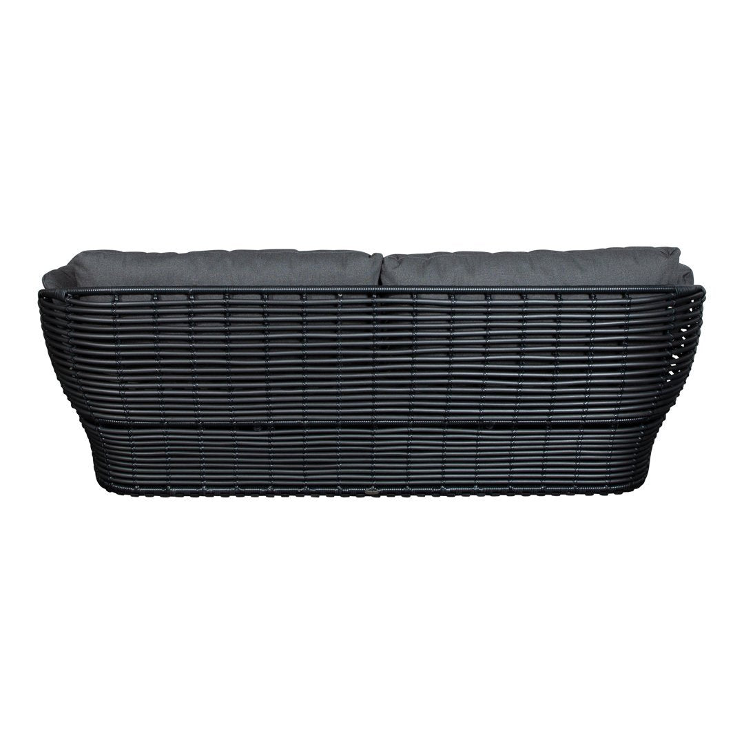 2 Seater Wicker Basket Sofa - Comfortable Rattan Loveseat for Patio, Balcony, or Sunroom - Perfect for Outdoor Relaxation and Cozy Conversations