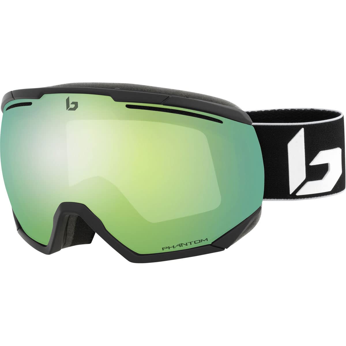 Bolle Winter Northstar Matte Black Corp Phantom+ Ski Goggles - One Size (21895) - Anti-Fog, UV Protection for Snowboarding & Skiing