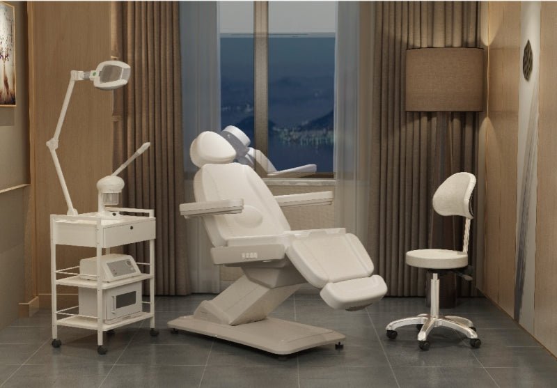 Silverfox 4 Motors Electric Spa Facial Bed 2235D - Professional Hydraulic Massage Table for Salon & Spa, Facial Treatment Bed with Adjustable Height for Beauty Clinics, Home Use