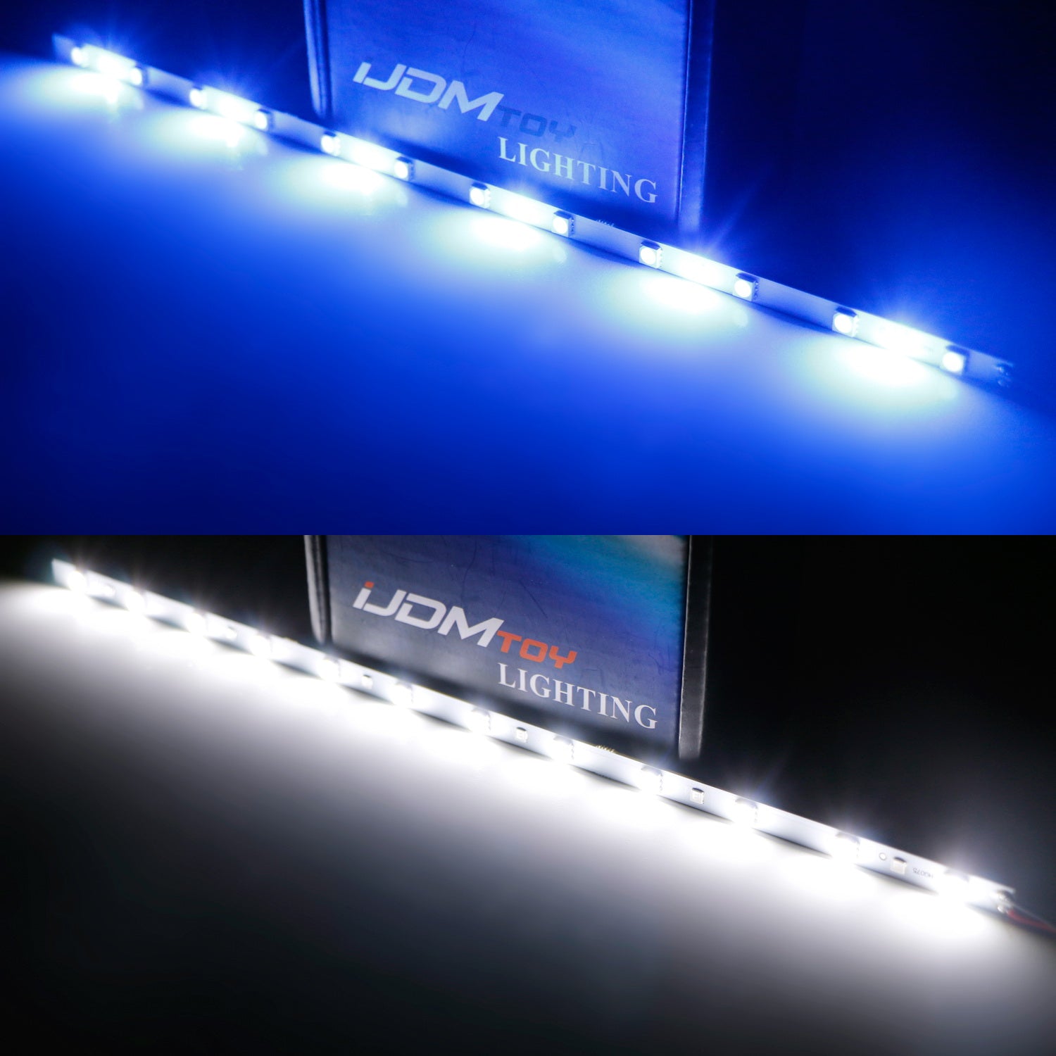 12in Blue to White 18 SMD LED Strip Light for Car Trunk & Cargo Area - Bright Interior Lighting for Cars, Trucks, SUVs & Vans - Perfect for Nighttime Visibility and Custom Vehicle Lighting