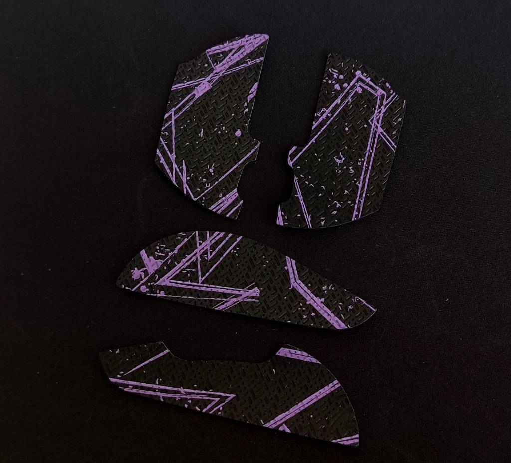 Finalmouse Starlight 12 Medium Mouse Grip - Black & Purple Non-Slip Gaming Grip Tape for Enhanced Control | Perfect for FPS, MOBA & Esports Gaming