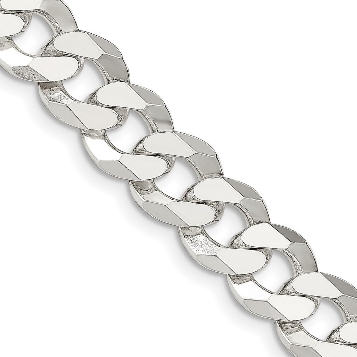 925 Sterling Silver Flat Close Curb Chain Necklace for Women & Men - Adjustable Lengths 16