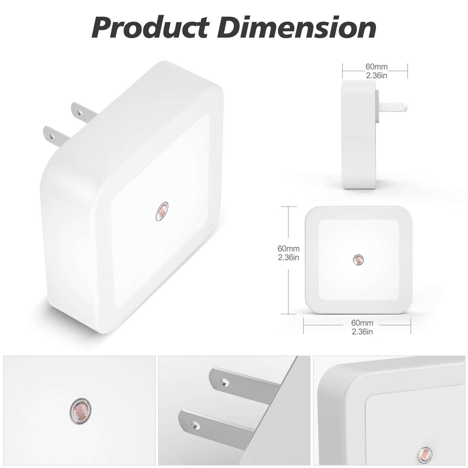 **8 Pack Sujeet Plug-in Night Lights for Adults - Soft White Wall Nightlight for Bathroom, Bedroom, Hallway & Nursery - Energy-Efficient LED Night Lamp for Safe Nighttime Navigation**