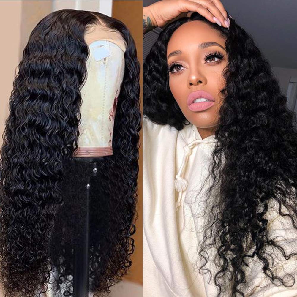 Jet Black 360 Lace Front Wig - 100% Brazilian Human Hair Kinky Curly #1B - Small Cap 10A with Baby Hair - 12