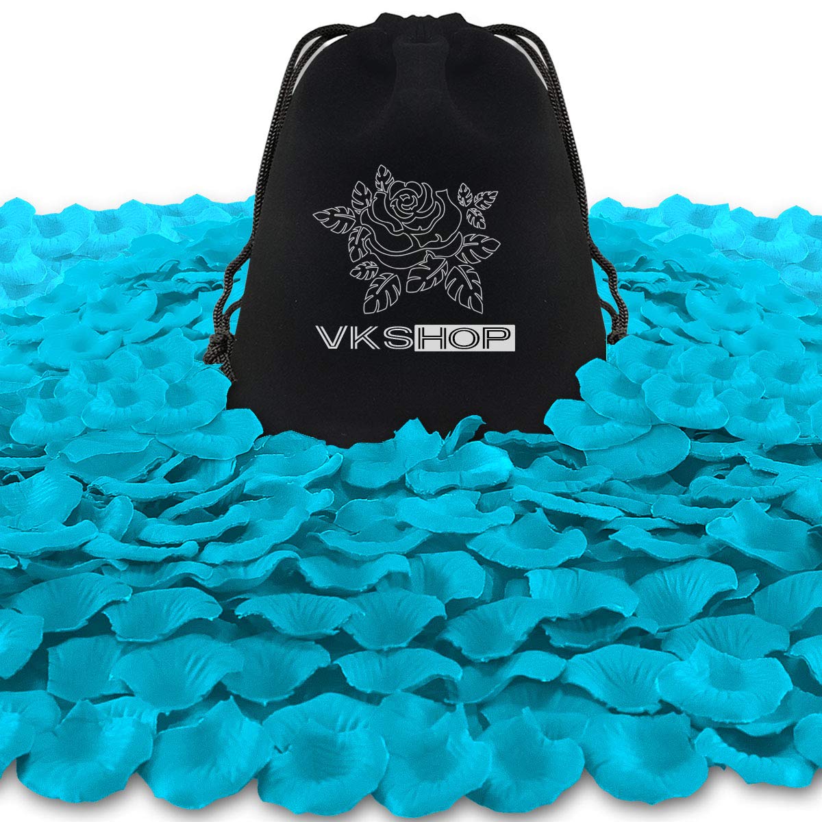 4500 Pack Artificial Blue Rose Petals - Realistic Fake Flower Petals for Romantic Nights, Valentine's Day, Wedding Decor & Party Supplies - Perfect for Aisle Scattering, Table Centerpieces, and Photo Backdrops