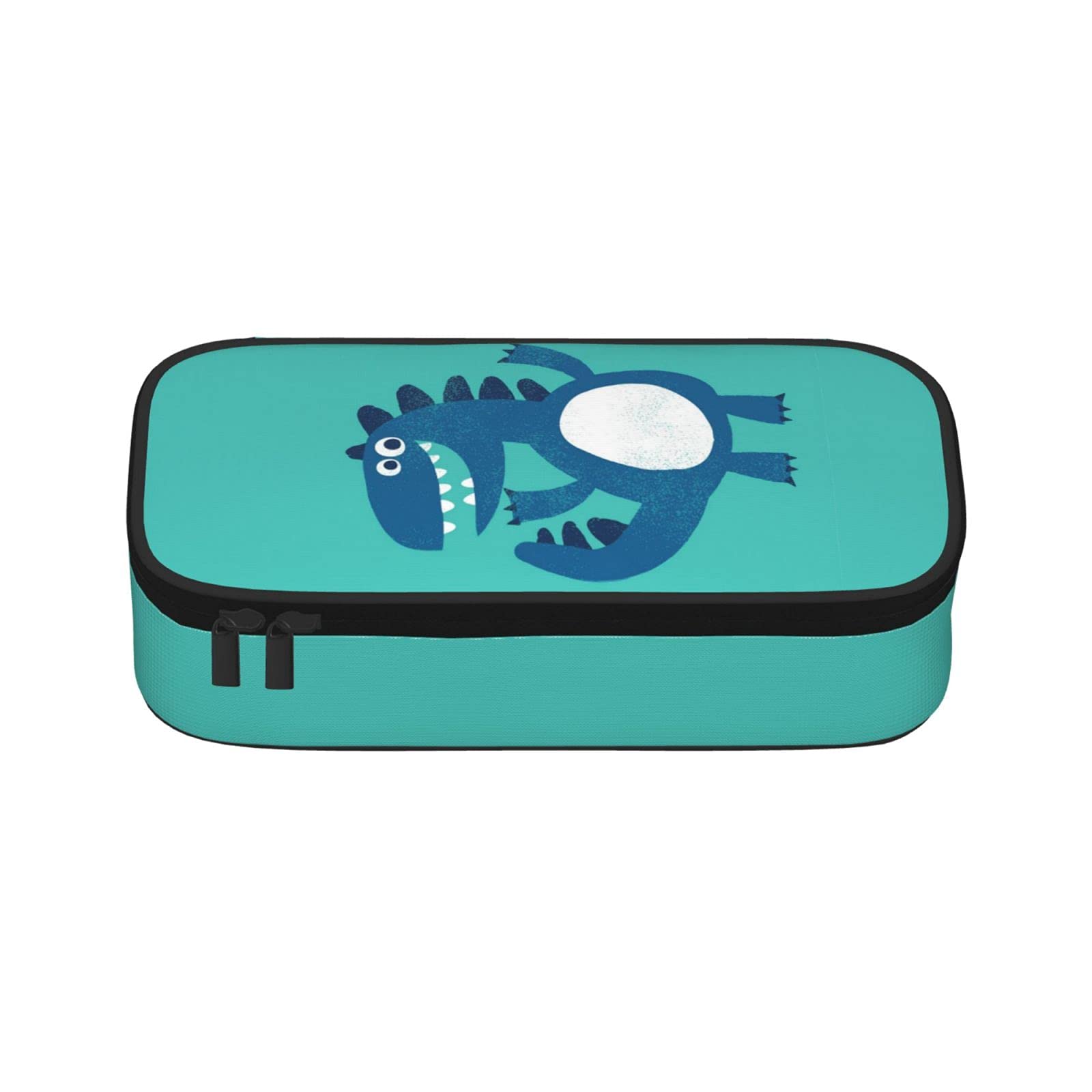 Dinosaur Pencil Case with Zipper - Large Capacity for School & Office Supplies - Perfect for Students & Work Desks
