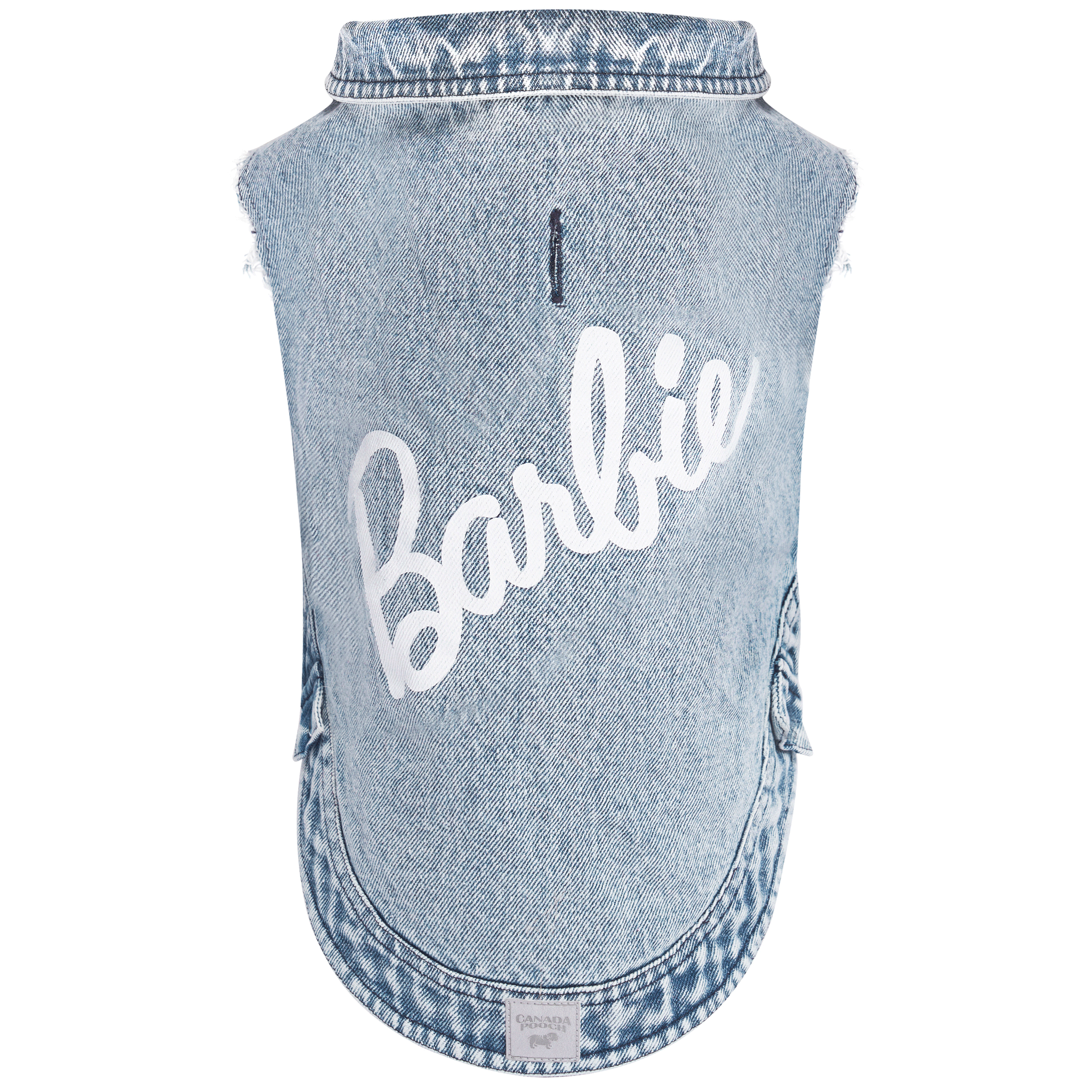 Barbie™ Downtown Denim Vest - Acid Wash Blue Jacket for Women & Girls - Fashionable 90s Style Outfit for Casual Wear & Costume Parties