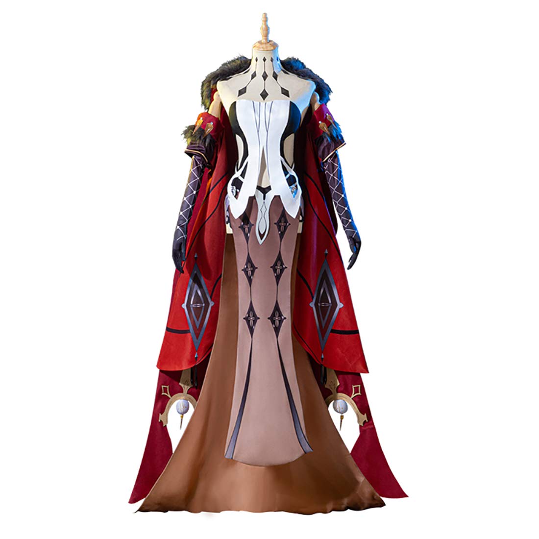 Genshin Impact La Signora Cosplay Costume Full Set with Headwear - Official Domani Cosplay Outfit for Halloween, Anime Conventions & Role Play (10JIABY59P7IQBM17YO0) - Perfect for Cosplayers, Halloween Parties & Anime Events