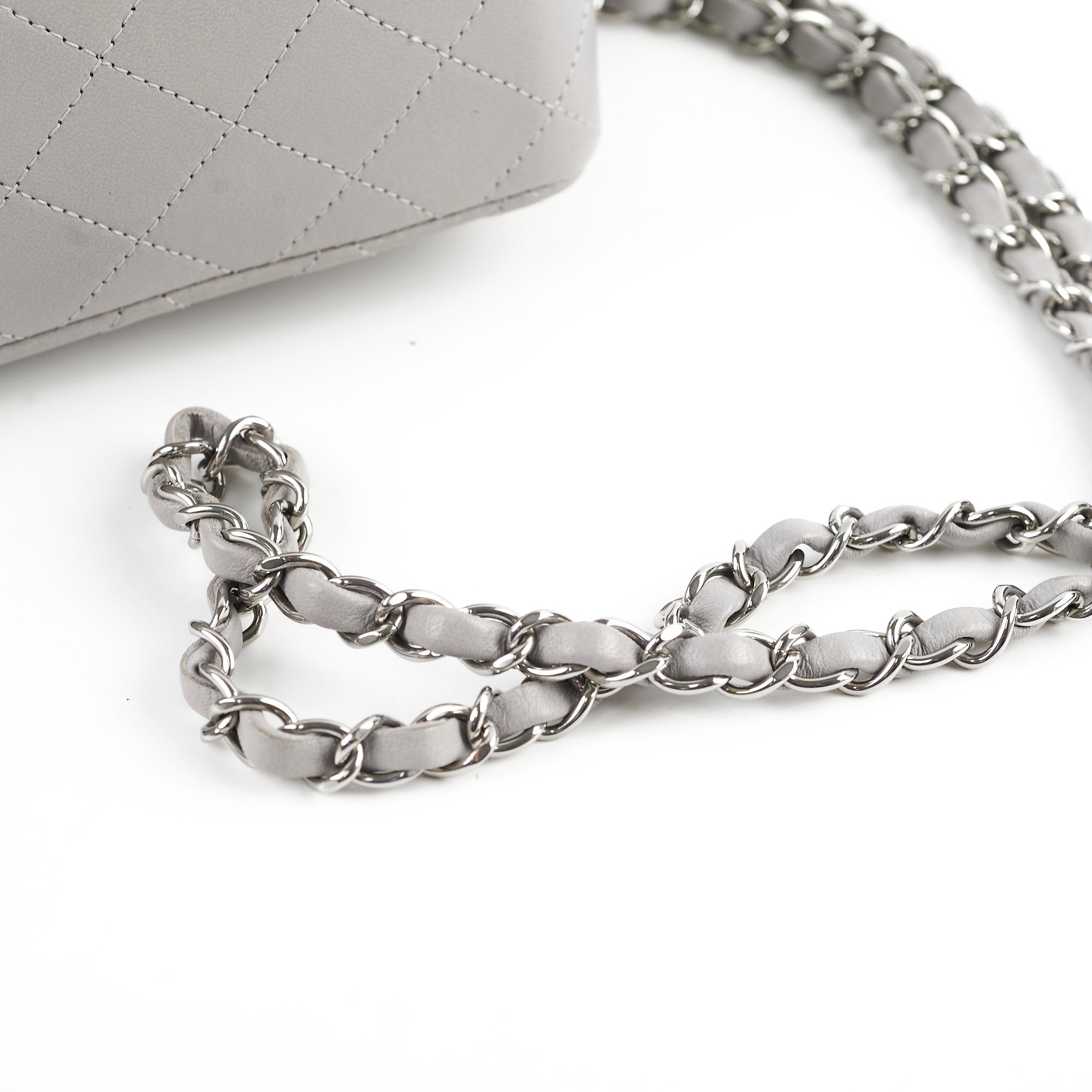 Chanel Mini Rectangle Grey Microchip Crossbody Bag - Luxury Designer Handbag for Women | Perfect for Parties, Dates & Everyday Use