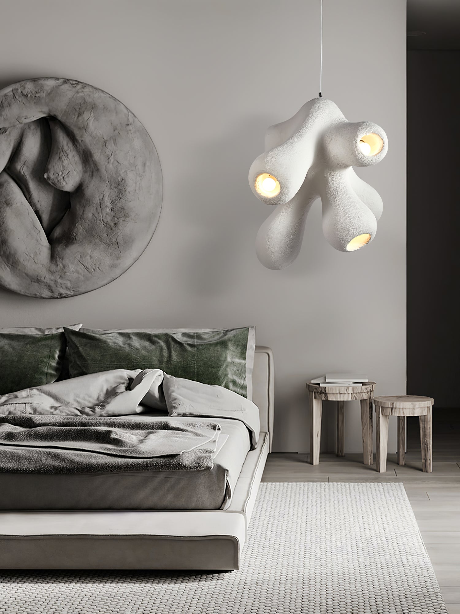 Fertility Pendant Lamp - Modern Boho Hanging Light for Bedroom, Nursery & Meditation Space | Fertility Symbol Home Decor for Positive Energy & Spiritual Healing