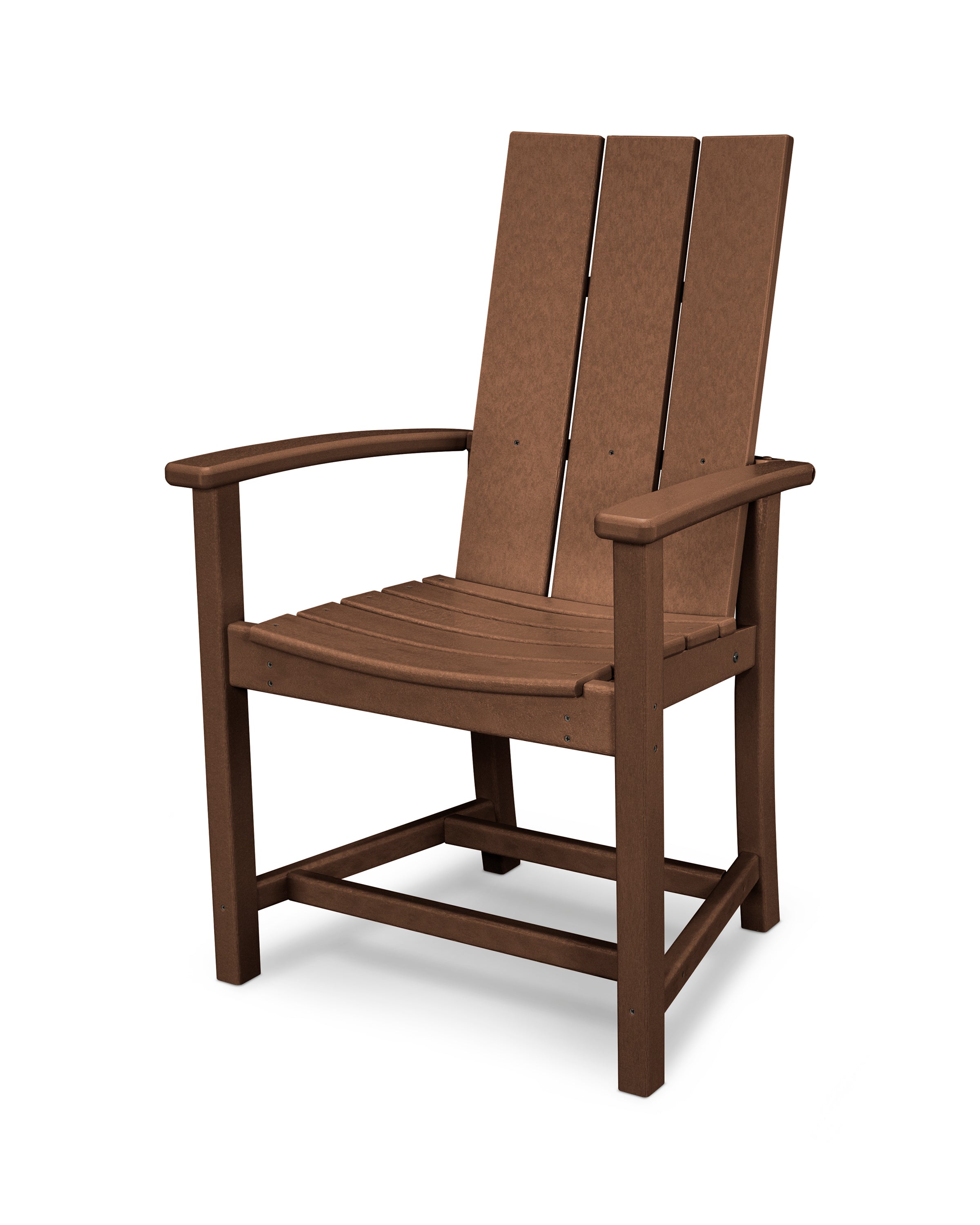 POLYWOOD Modern Adirondack Dining Chair - Outdoor Patio Furniture, All-Weather Resin Wicker, Comfortable Backyard Seating for Garden, Poolside & Deck - Set of 2 (White)