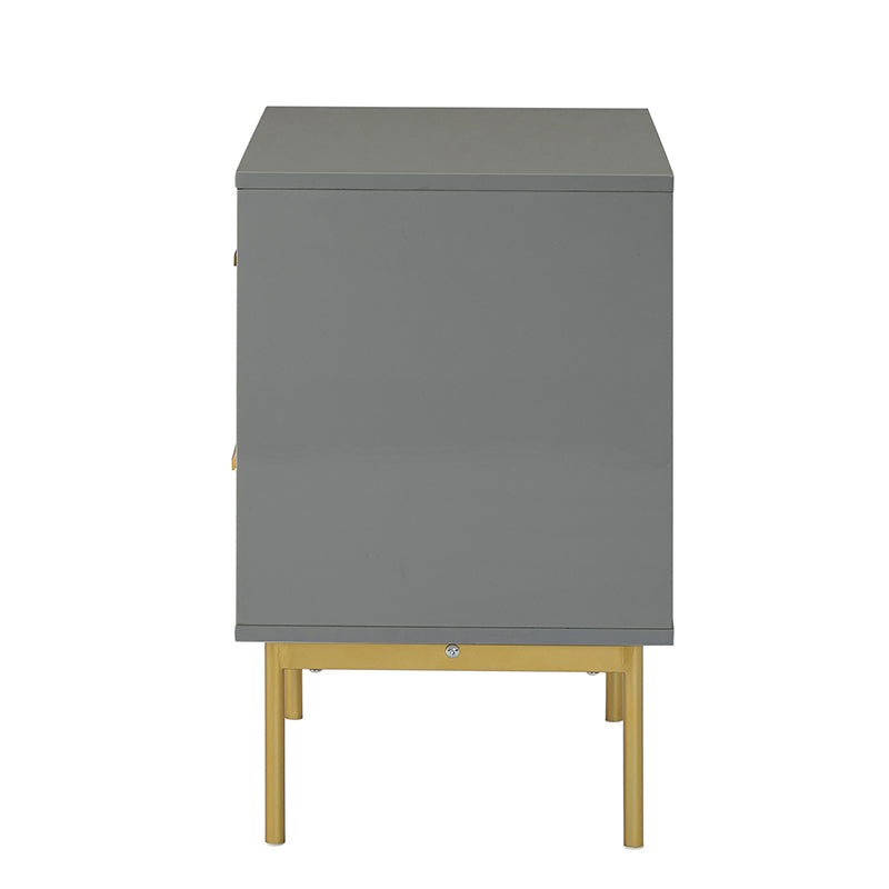 Modern Nightstand with Two Drawers - Nahuel Bedside Table with Optional Styles for Bedroom, Living Room & Guest Room - Sturdy Wooden End Table with Storage for Home Decor