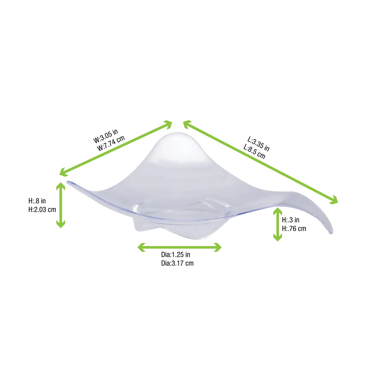 PacknWood 209MBTRIBA - 600-Pack Mini Clear Triangular Appetizer Plates 3.1