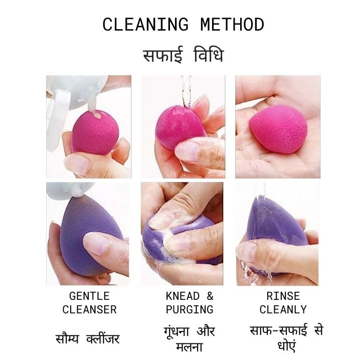 PAARTHO Premium Beauty Blender Sponge - Soft Latex-Free Makeup Blending Sponge for Foundation & Concealer | Perfect for Liquid, Cream & Powder Cosmetics | Professional Makeup Application at Home or Travel