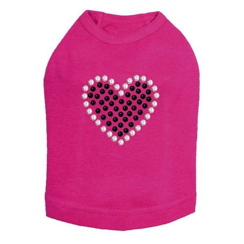 Black Rhinestone Heart Tank Top for Women - Elegant Sparkling Casual & Party Wear - Available in Multiple Colors - Perfect for Date Nights, Club Outings & Summer Fashion