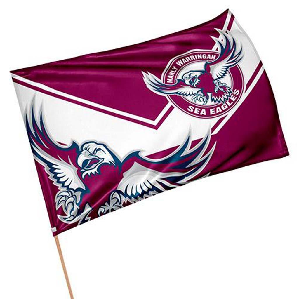 Manly Sea Eagles Official Game Day Flag - Premium NRL Team Banner for Home, Tailgating & Fan Parties - Show Your Team Spirit with Durable Outdoor & Indoor Decor