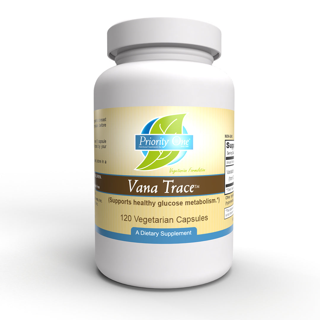 Vana Trace Vanadyl Sulfate Supplement - 120 Vegetarian Capsules for Healthy Insulin Response & Glucose Metabolism Support | Supports Blood Sugar Balance & Energy Levels for Active Lifestyles