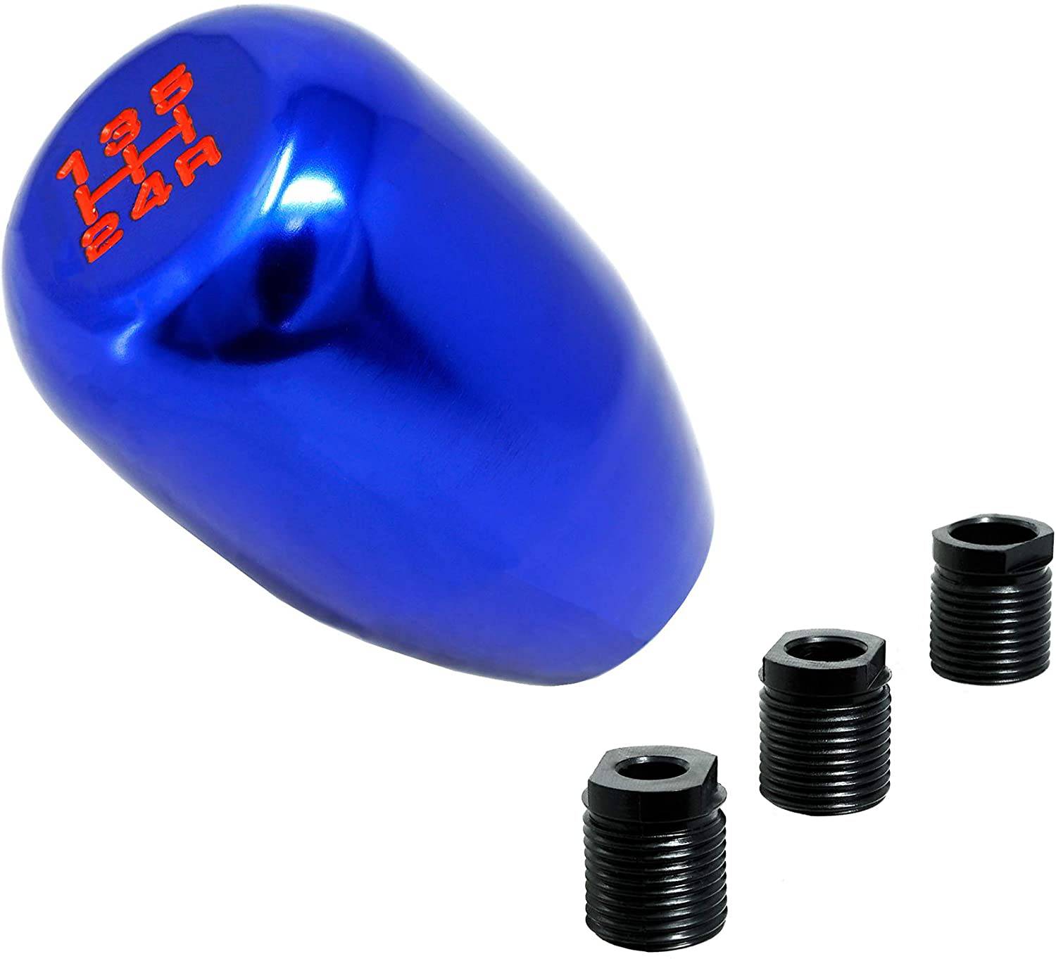 Black JDM Style Shift Knob - Aluminum Manual Transmission Gear Shift Knob for 5-Speed Cars - Perfect for Racing, Drifting & Car Enthusiasts