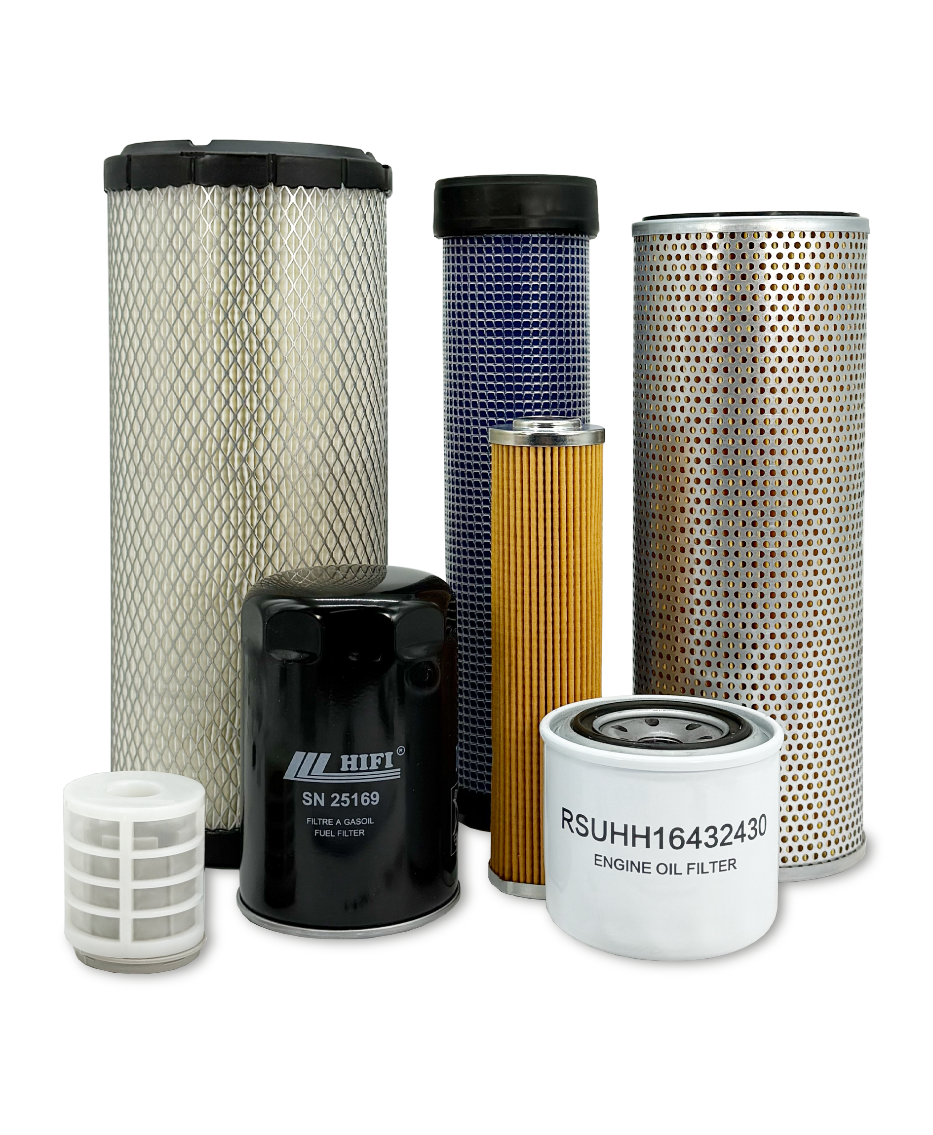 Takeuchi TL6R Track Loader Maintenance Filter Kit by HERO® – Air, Oil & Hydraulic Filters Replacement Set for Construction Equipment