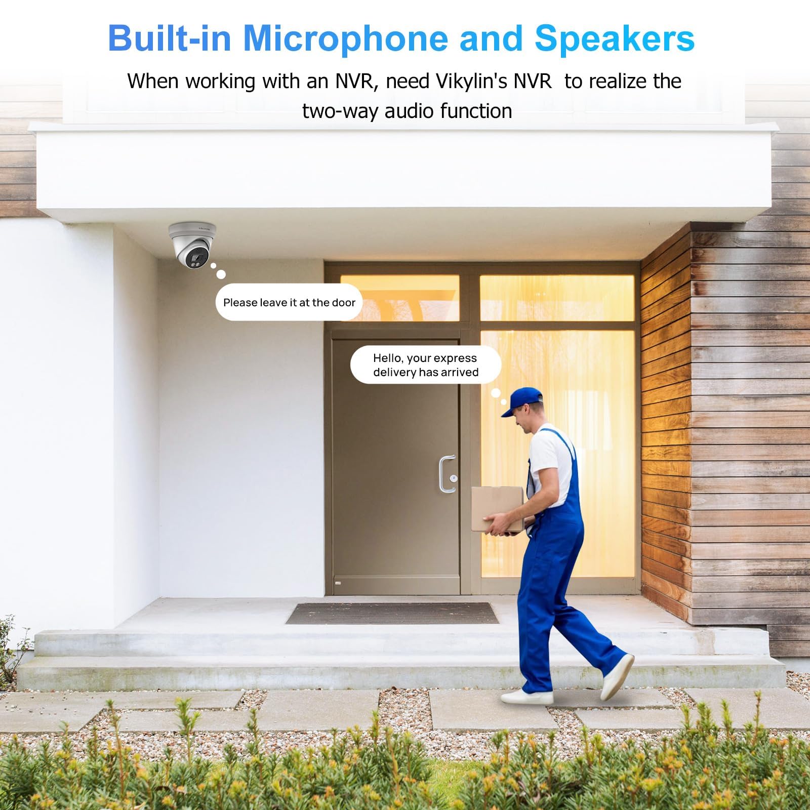 VIKYLIN 6MP Full Color PoE IP Security Camera with F1.0 Aperture, Two-Way Audio, AI Human/Vehicle Detection - Compatible with Hikvision, Outdoor Weatherproof (IP67), WDR, 256GB SD Card Slot - Ideal for Home Security, Business Surveillance & Night Monitoring