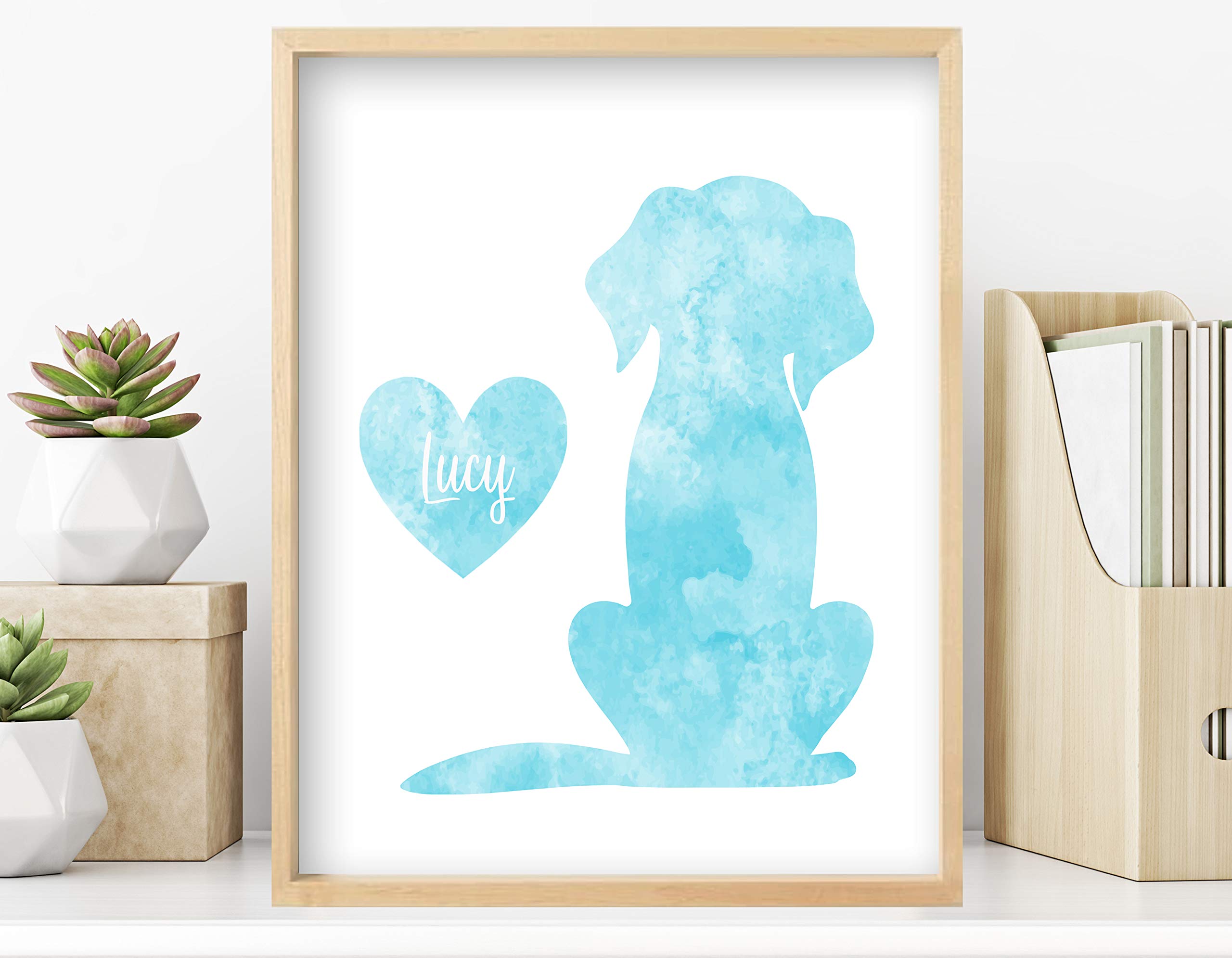 Custom Dog Memorial Wall Art - Personalized Pet Loss Gift, Unframed Print in Multiple Sizes & Colors | Sympathy Decor for Dog Lovers, Memorial Tribute for Home or Office