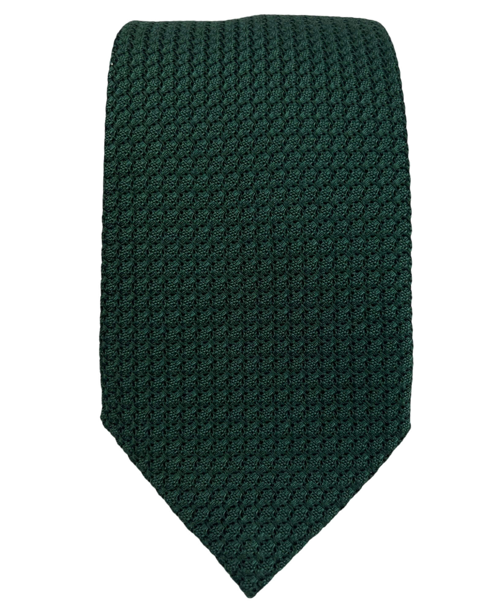 DÉCLIC Grenadine Weave Tie for Men - Premium Silk Green Necktie - Perfect for Business, Weddings & Formal Occasions