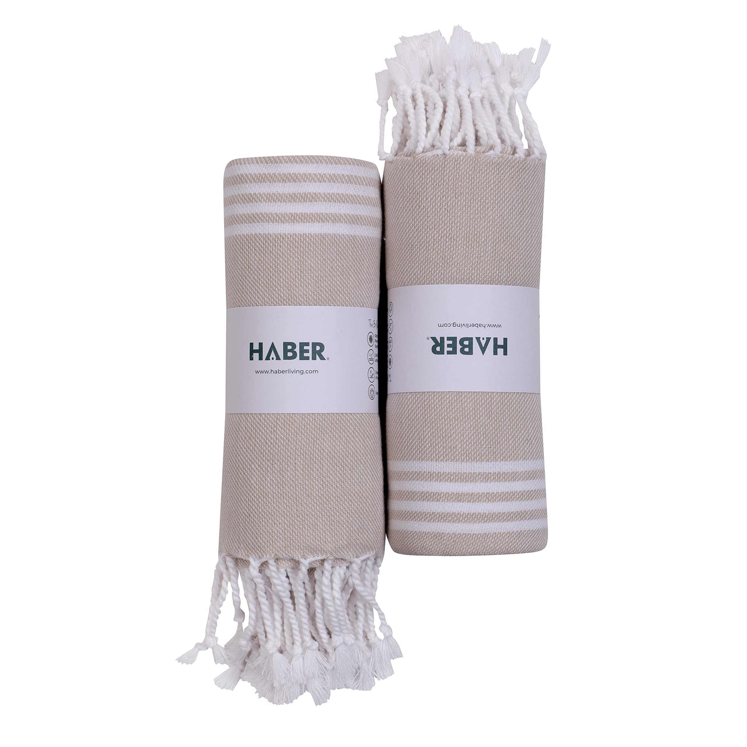 Premium Aura Bath Towels Set of 2 - Ultra Soft & Absorbent Beige Towels for Spa, Hotel & Luxury Home Use