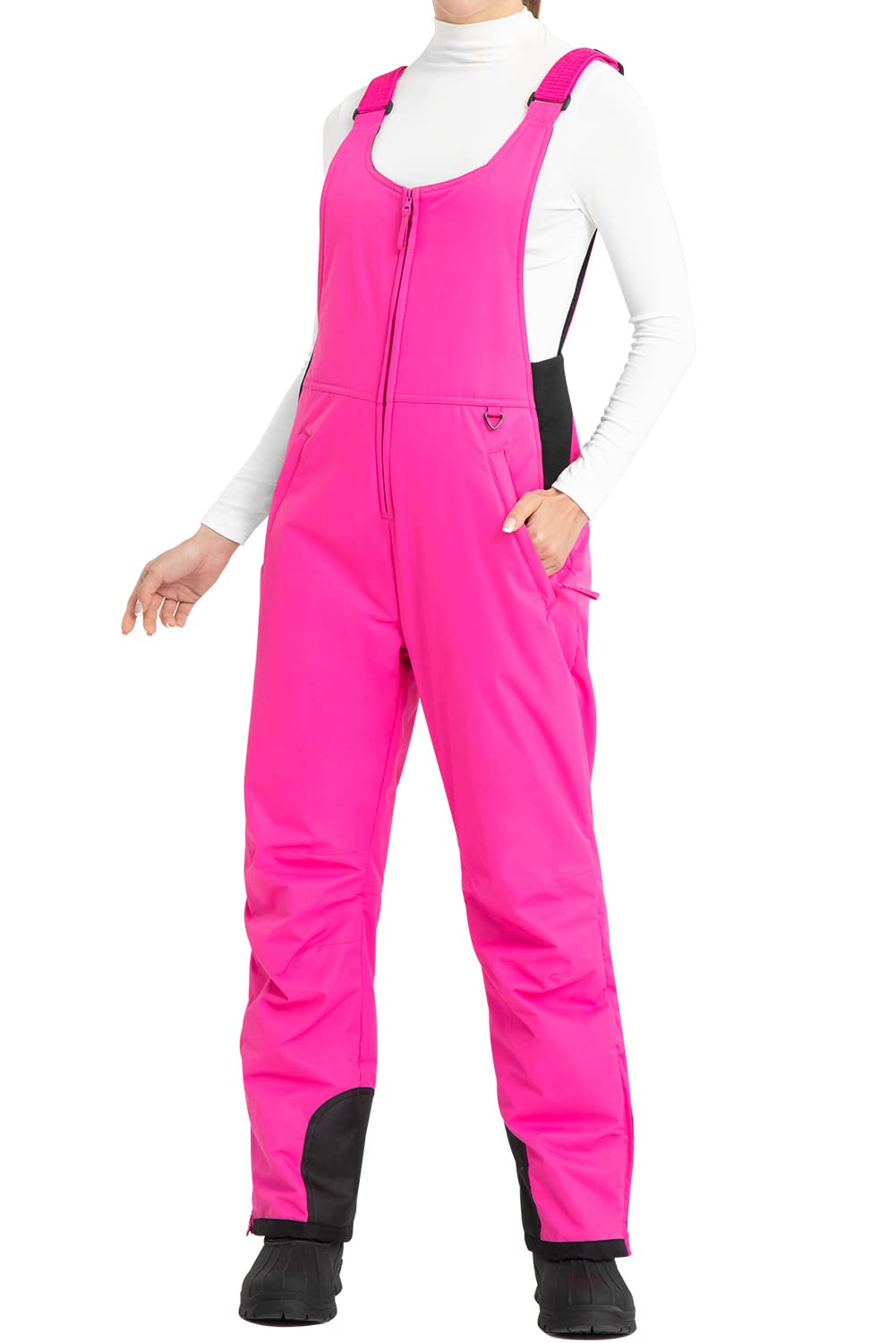 Ohuhu Women's Insulated Snow Pants - Waterproof Ski Bib Overalls for Snowboarding & Winter Sports | Warm Thermal Snowsuit for Skiing, Sledding & Outdoor Activities