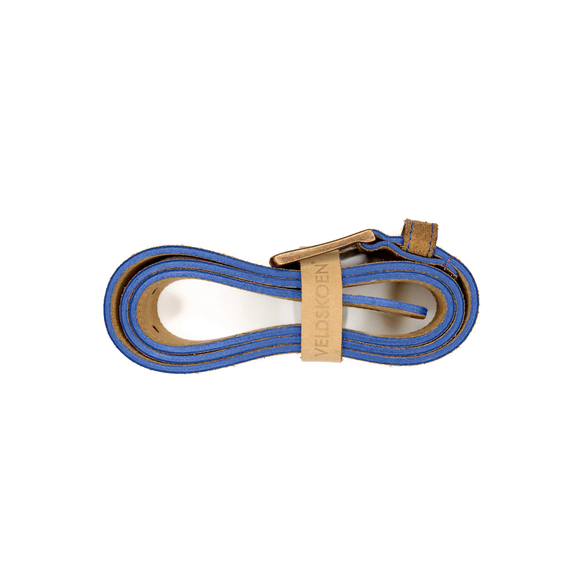 J Bay Men's 40mm Genuine Leather Belt with Blue Stitching - Classic Casual & Business Dress Accessory for Office, Wedding & Everyday Wear