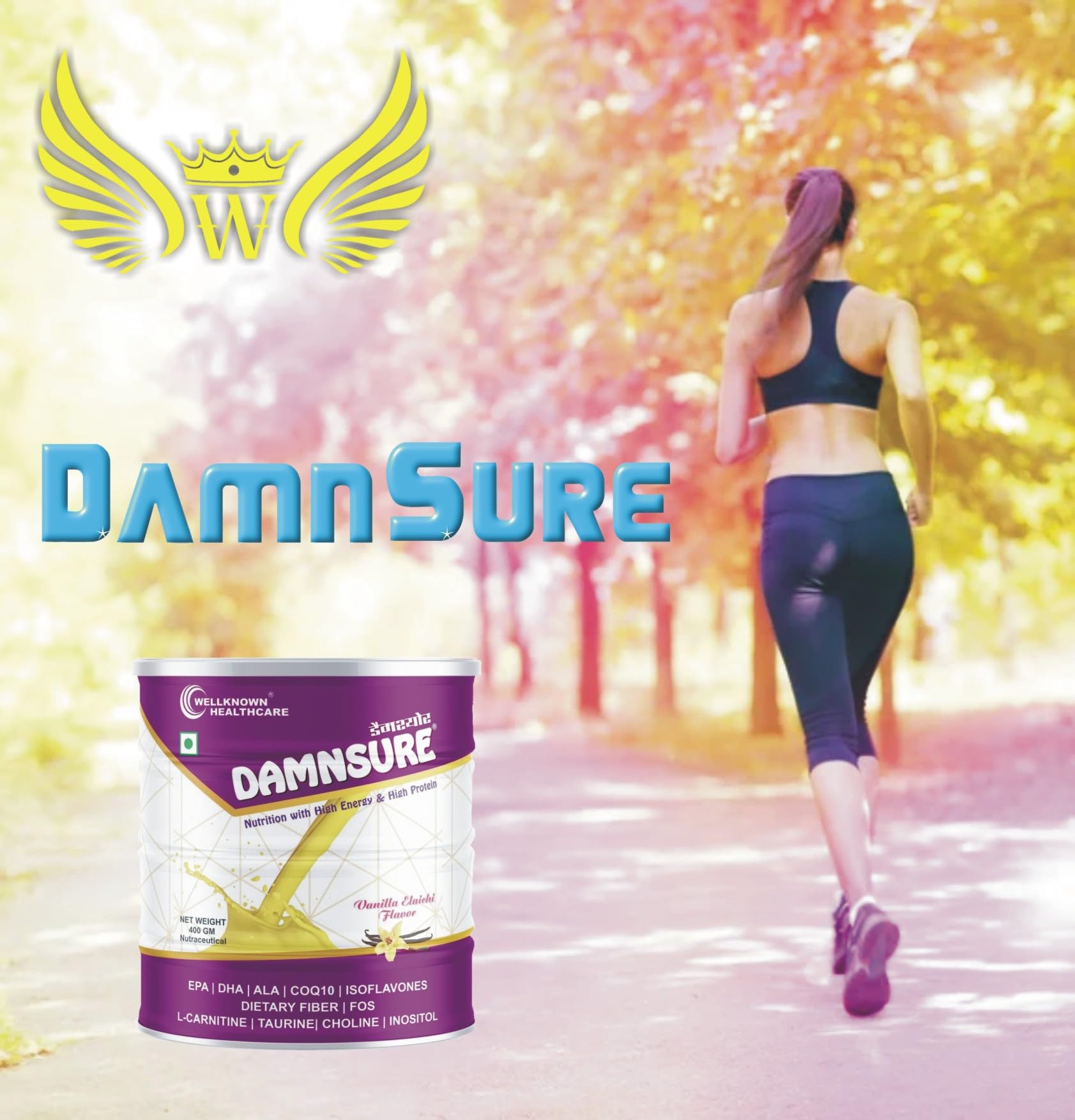 DamnSure High Protein Drink - Premium Whey Protein Shake for Muscle Recovery & Energy Boost | Ideal for Post-Workout, Fitness, and Active Lifestyle