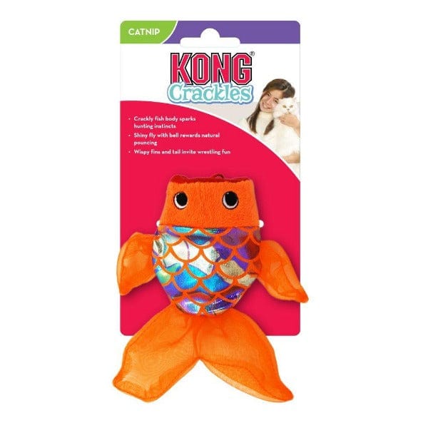 KONG Crackles Gulpz Interactive Cat Toy for Indoor Play - Crinkly Sound & Fun Textures to Stimulate Your Feline (Great for Solo Play & Bonding Time)