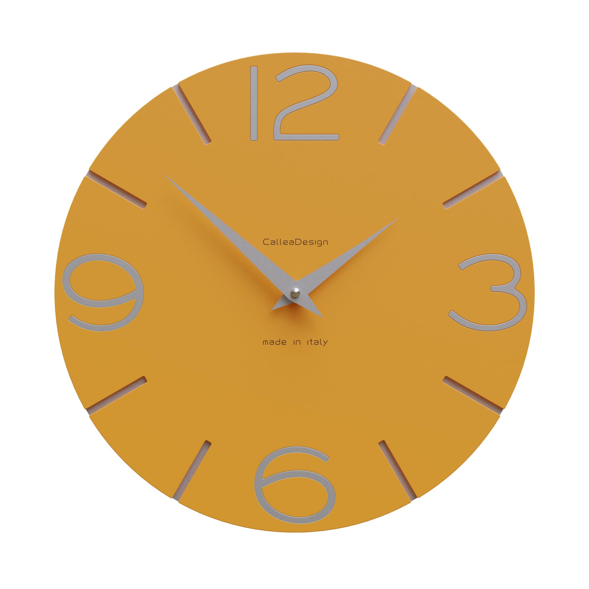 CalleaDesign 11.8 Inch Modern Wall Clock - Smile Melon Design for Kitchen, Living Room, Bedroom & Office Decor | Silent Non-Ticking Battery Operated Clock