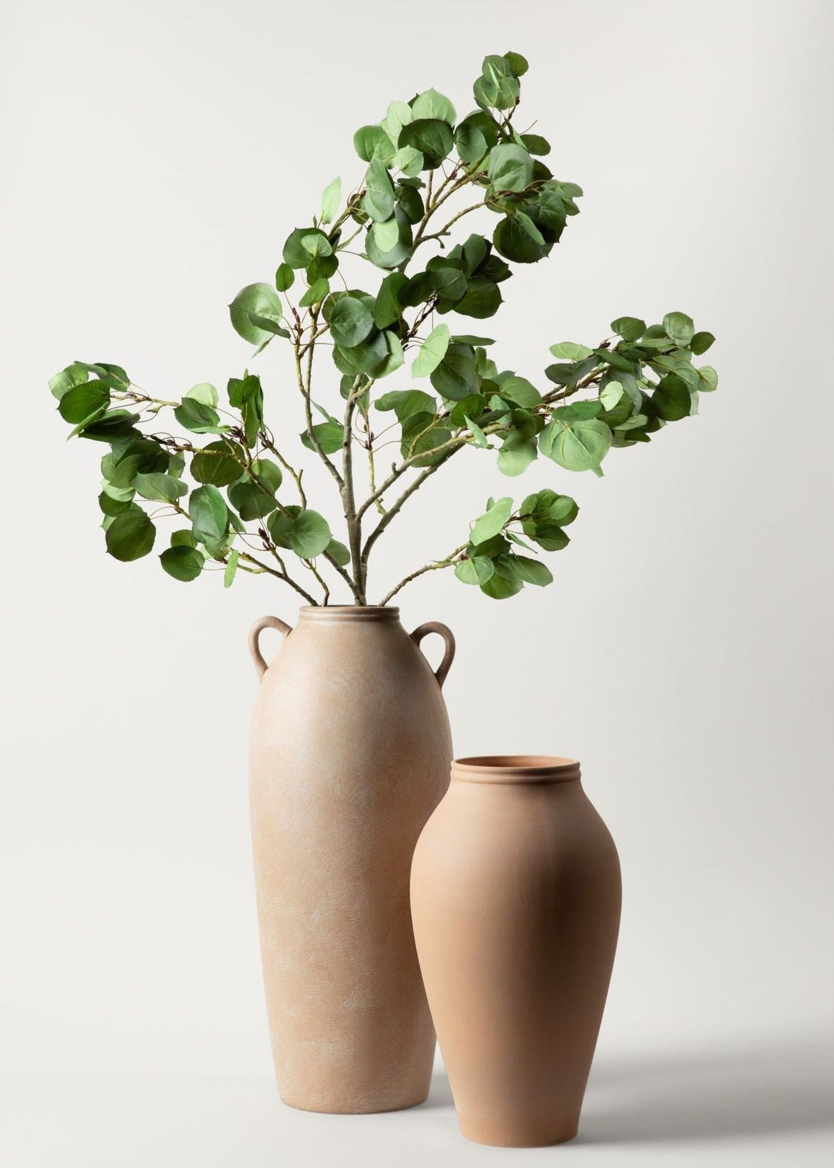 Large Handmade Terracotta Vase with Rope Handles - 20